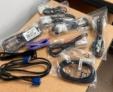 Box of Various Computer Cords- Many Unused