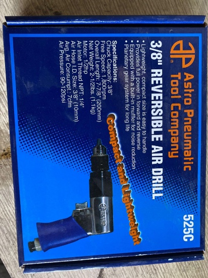 New in box 3/8 reversible air drill