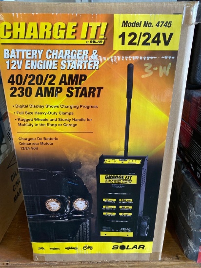 New in box Solar Co Charge It 12/24v battery charger