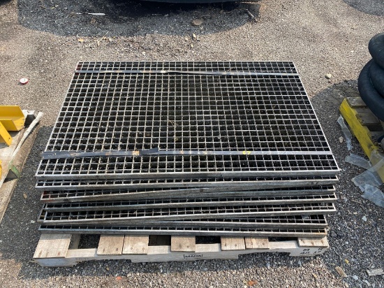 Group of (8) 29.5 x 47 in metal grates