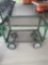 Metal cart on wheels with handle
