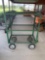 Metal cart on wheels with handle