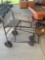 Metal cart on wheels