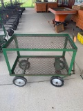 Metal cart on wheels with handle