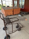 Metal cart on wheels