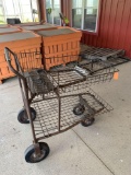 Metal cart on wheels