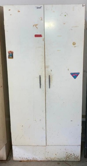 Metal Cabinet with Automotive Contents