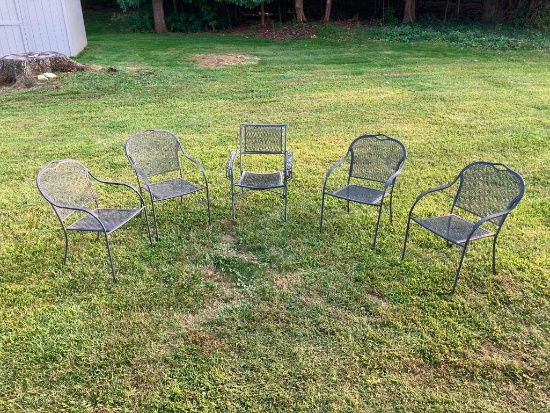 5 Wrought Iron Chairs