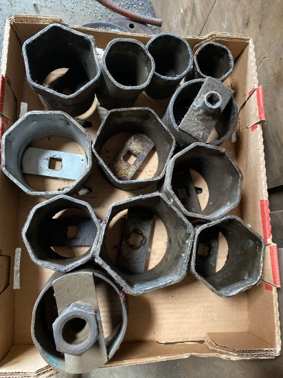Group of 12 Large HD 3/4in Truck Axle Nut Sockets