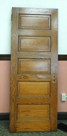 Antique Solid Wood 5 Panel Door