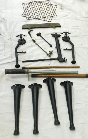 Miscellaneous Stove Parts Including Additional Legs & Lorain Gas Range Wheel