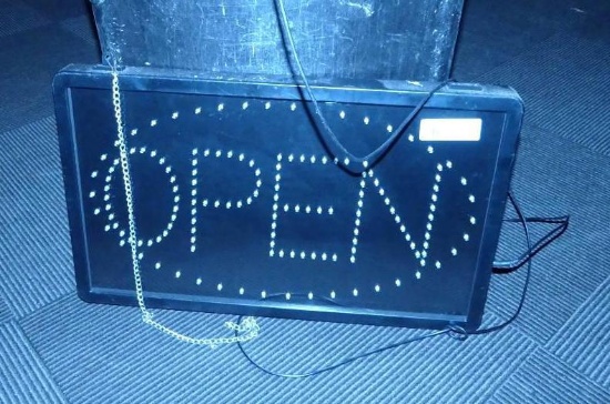 Open Sign - Lights Up!