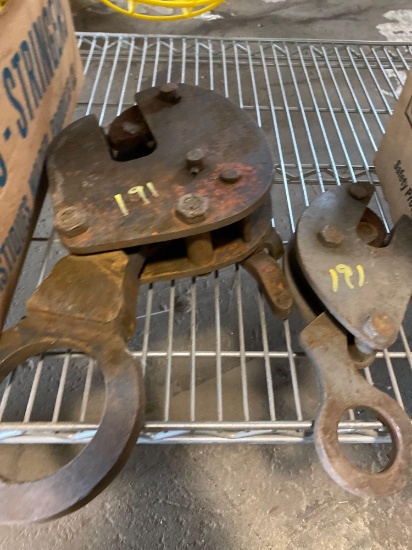 (2) steel plate clamps