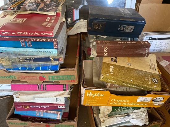 Group of auto shop manuals