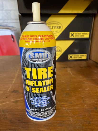 (24) cans of SMB Co fix a flat.