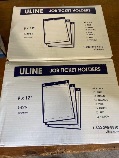 (2) cases of 9x12 job ticket holders