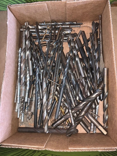 Assorted new and used drill bits