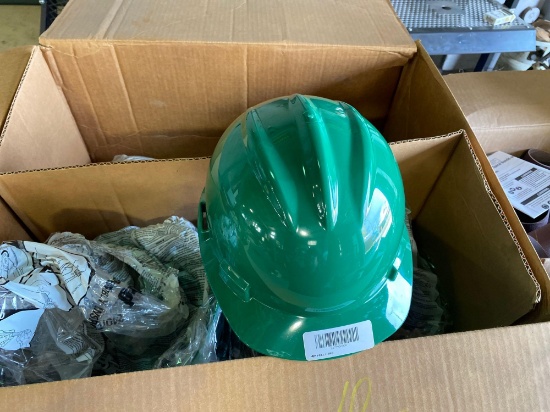 Case of (10) New Bullard Co Green Hard Hats
