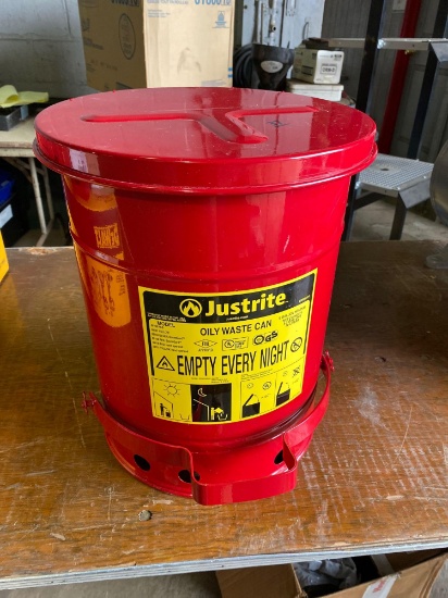 New Justrite Co Oily Waste Can model 09100