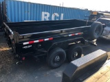 2021 PJ 14 ft dump trailer. 14k GVW. Comes with ramps, tarp and spare tire.
