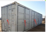 NEW- Unused 2020 Wolverine 40 ft high cube storage container, (4) open side doors