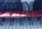 Black Framed Chairs with Red Vinyl X 8
