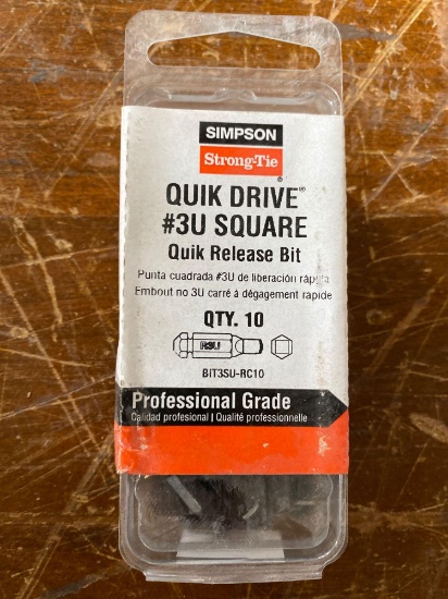 (16) packs Sampson Strong Tie Quik Drive #3U Square Quick Release Bits