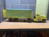 Vintage Allstate steel toy semi truck and trailer