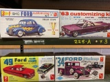 (4) New Unassembled Model 1/25 scale model cars