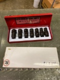 (2) King Aire Co 3/8 in 8pc Universal Joint Air Impact Socket Sets