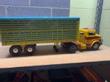 Vintage semi with trailer toy truck