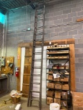 Vintage approx 30ft Wooden Extension Ladder