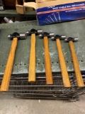 5 piece wood handle ball pein hammer set