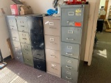 4 assorted file cabinets