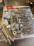 Table load of vintage tooling, stamps and bits