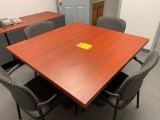 Nice conference table and 4 matching chairs upstairs