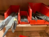 Shelf load of Assorted files and measuring tools