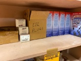 Shelf load of Safety glasses and Borax soap