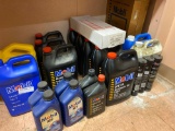 Shelf load of Grease, Hydraulic Fluid, Oil, Grease and Grease Gun