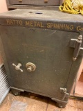 Vintage floor safe. Has combo and it works. Approx 3ft tall. On wheels