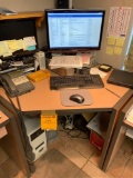Office desk-corner unit. No contents
