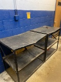 (2) Metal Shelves 36 x 24. Tops need pushed back out