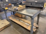 6ft x 28in metal workbench
