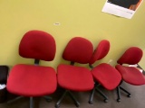 4 Red Desk Chairs