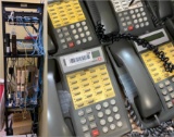 Lucent Technologies & Avaya Phone System with 9 Phones, Homaco Relay Rack & Additional Components
