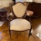 Cream upohlestered side chair