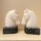 Alabaster Horse Head Bookends