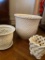 Large Lot of White Ceramic Planter Pots