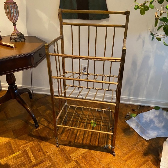 Brass and Copper Bookcase