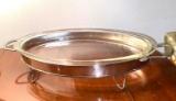 Pyrex Serving Dish in Silver Plate Base